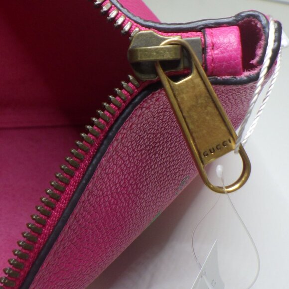 Authentic Gucci Hot Pink Vintage Logo Portfolio Pouch Clutch - Picture 8 of 13